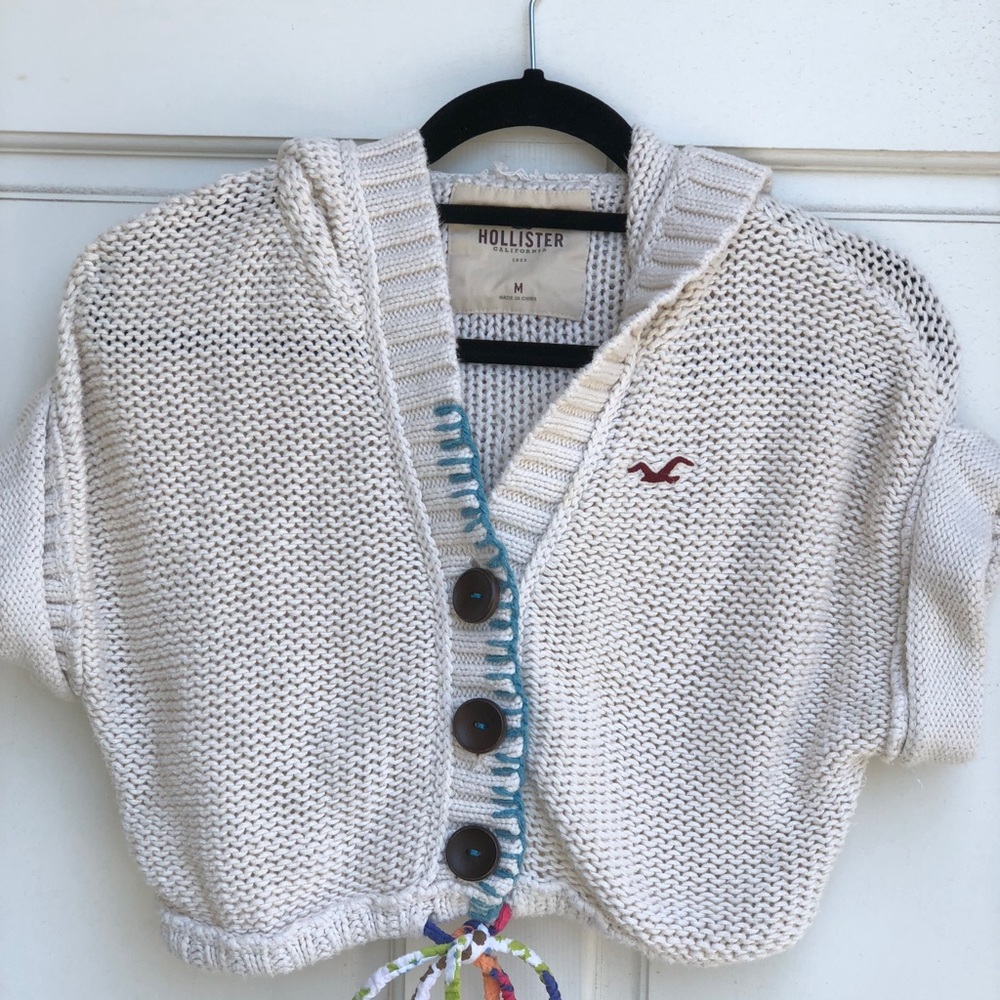 Hollister Crop short sleeve knit sweater